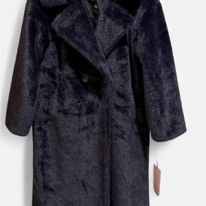 Avec Les Filles Midnight  Teddy Jacket navy blue